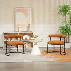 Chaises de salle à manger bouclées de style milieu du siècle moderne, ensemble de 2