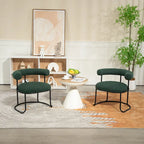 Chaises de salle à manger bouclées de style milieu du siècle moderne, ensemble de 2