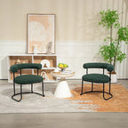 Chaises de salle à manger bouclées de style milieu du siècle moderne, ensemble de 2