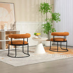 Chaises de salle à manger bouclées de style milieu du siècle moderne, ensemble de 2