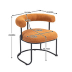 Chaises de salle à manger bouclées de style milieu du siècle moderne, ensemble de 2