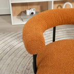 Chaises de salle à manger bouclées de style milieu du siècle moderne, ensemble de 2