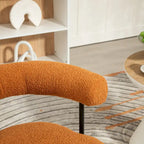 Chaises de salle à manger bouclées de style milieu du siècle moderne, ensemble de 2