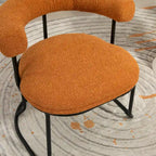Chaises de salle à manger bouclées de style milieu du siècle moderne, ensemble de 2