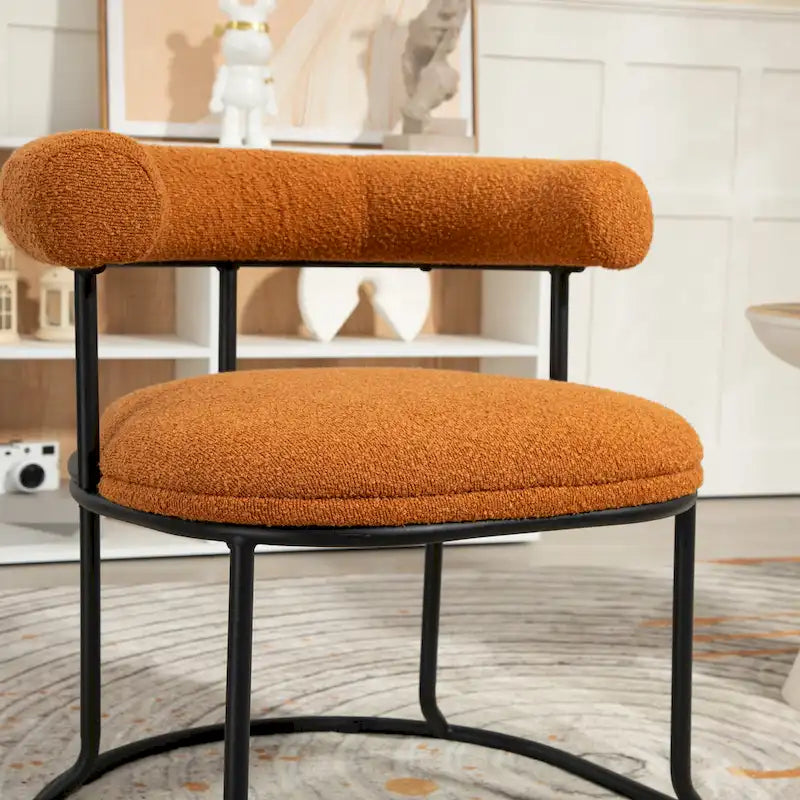 Chaises de salle à manger bouclées de style milieu du siècle moderne, ensemble de 2