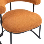 Chaises de salle à manger bouclées de style milieu du siècle moderne, ensemble de 2
