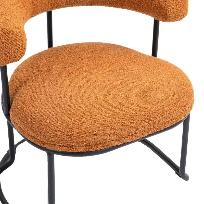 Chaises de salle à manger bouclées de style milieu du siècle moderne, ensemble de 2
