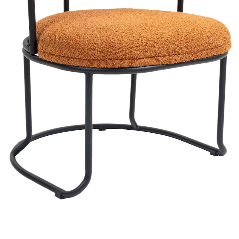 Chaises de salle à manger bouclées de style milieu du siècle moderne, ensemble de 2